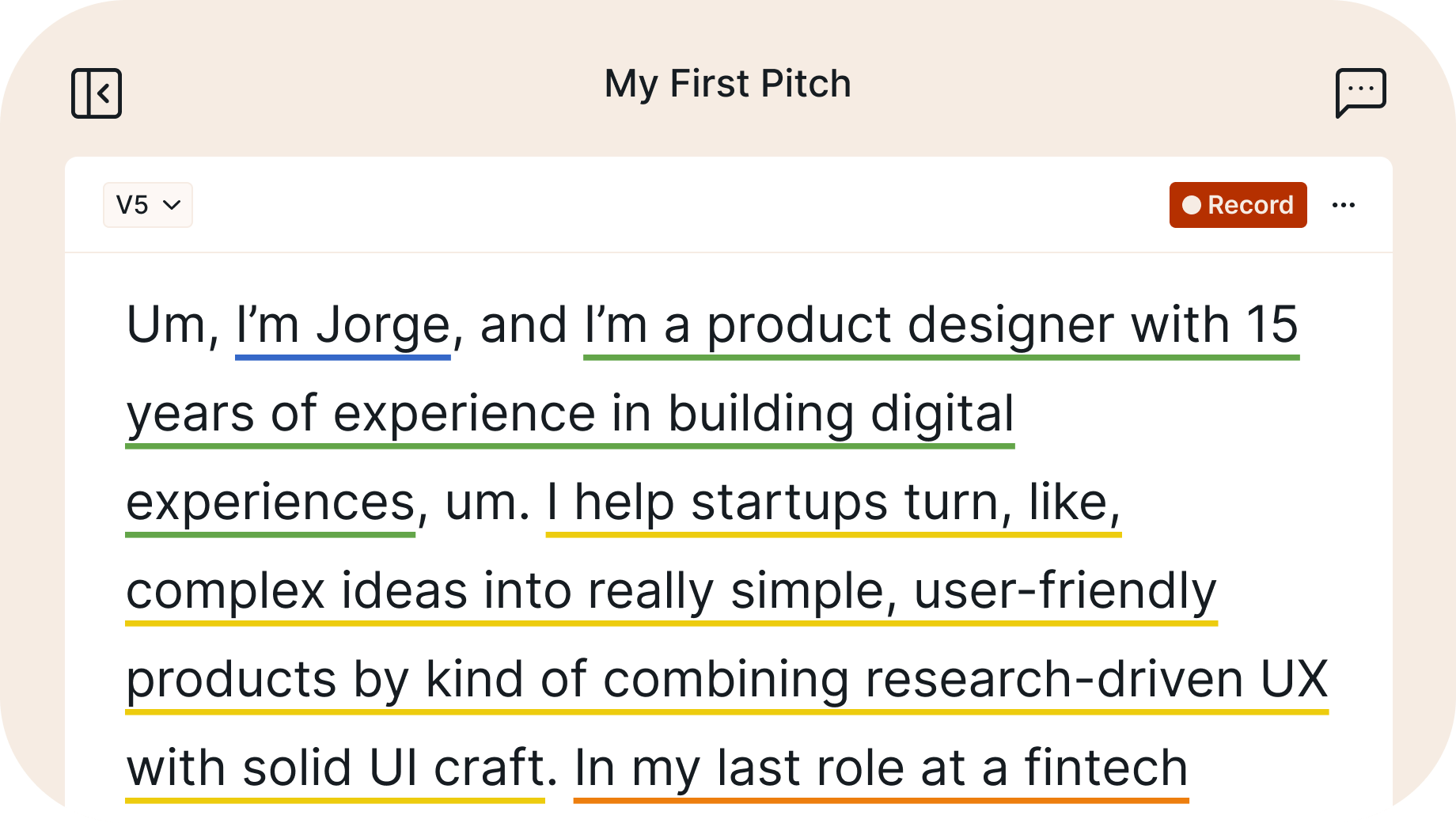 Elevator Pitch